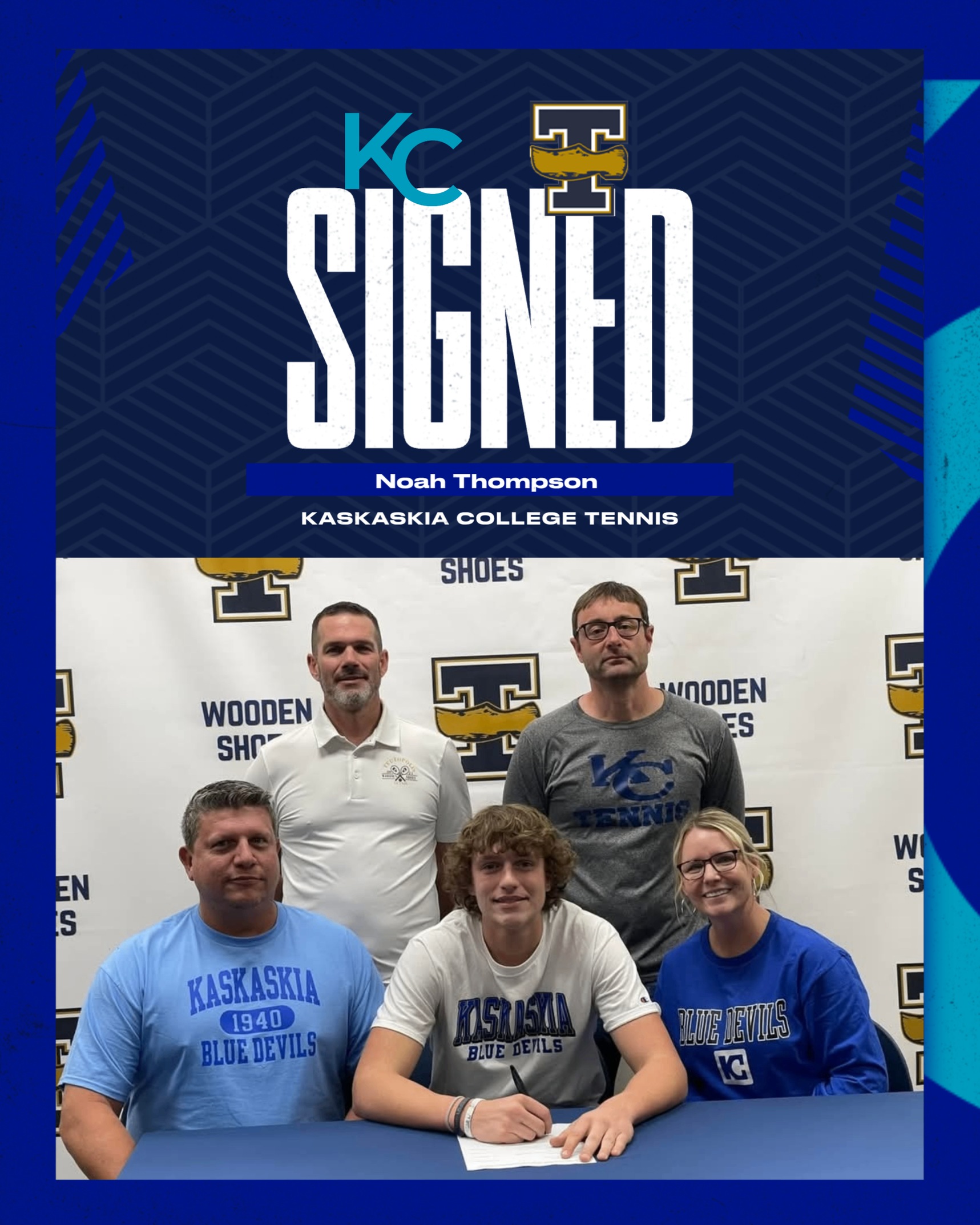 Noah Thompson signs with Kaskaskia Tennis!