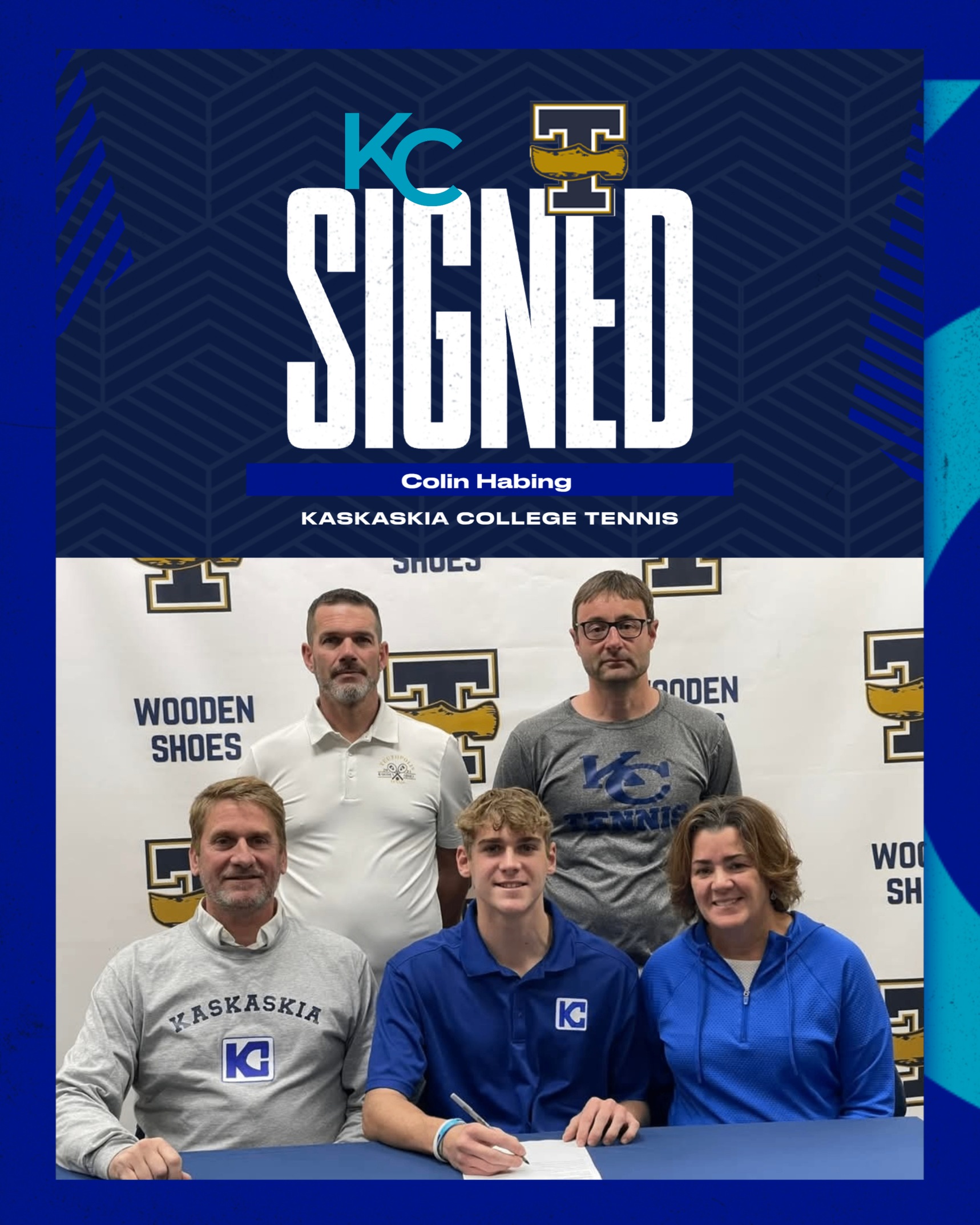 Colin Habing signs with Kaskaskia Tennis!